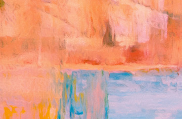 Vintage grunge background texture, abstract fancy oil pattern, shape colorful backdrop, simple design template in pastel color tones, close up macro concrete. HD wallpaper. Stock.