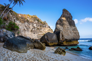 Diamond Beach in Nusa Penida Island in Indonesia