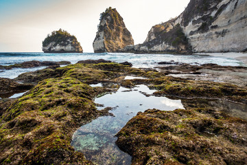 Diamond Beach in Nusa Penida Island in Indonesia