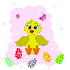 chicken easter egg illustration vector