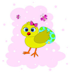 chicken easter egg illustration vector