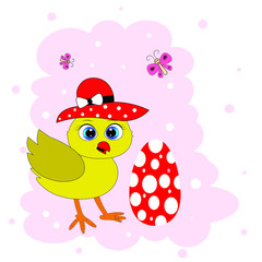 chicken easter egg illustration vector