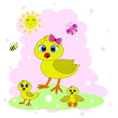 Obraz premium chicken easter egg illustration vector