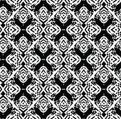 Abstract seamless geometrical pattern. Geometric black and white repeat ornament.