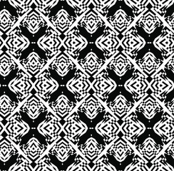 Abstract seamless geometrical pattern. Geometric black and white repeat ornament.