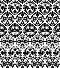 Abstract seamless geometrical pattern. Geometric black and white repeat ornament.