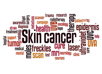 Skin cancer (non-melanoma) word cloud concept