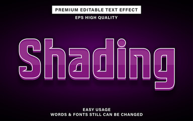 Shading text effect