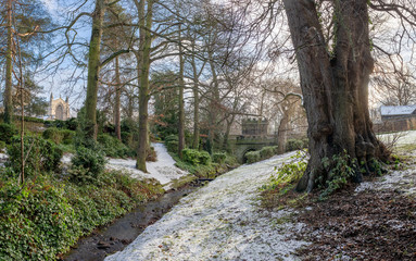 winter in the park Hexham