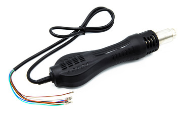 Hot air gun of soldering station isolated on a white background.