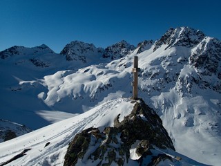 skitouring paradise silvretta mountains in austria