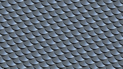 Metallic scales armour pattern backround. 3D-rendering. © MilosPauline