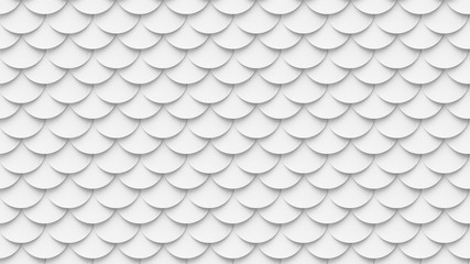 White scales texture. Fish skin abstract texture background. 3D-rendering.