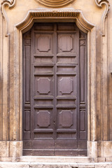 Fototapeta na wymiar traditional wooden house doorway , Europe