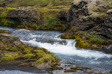 River Nordari Ofaera in Eldgja in Iceland