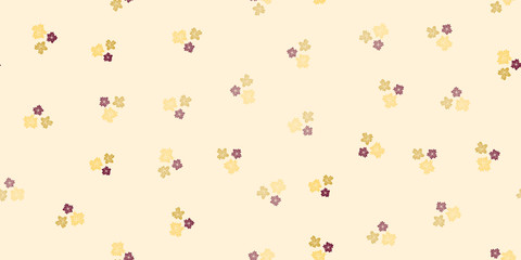 Seamless pattern with colorful hand drawn flowers. Original textile, wrapping paper, wall art surface design. Vector illustration. Floral simple minimalistic graphic design