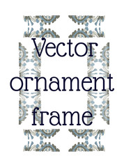 rectangular frame etnic ornament