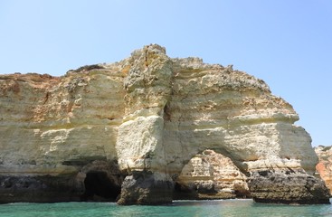 Falaises Lagos Faro au Portugal.