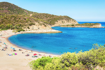 Chia beach and Mediterranian Sea