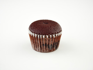 Mini chocolate brownie cupcakes with chocolate filling