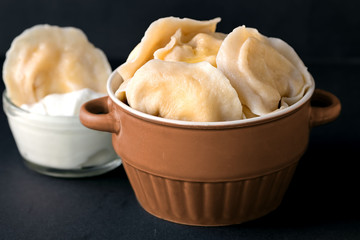 Gentle and delicious dumplings with sour cream