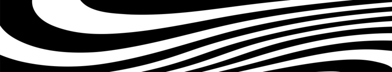 abstract black and white curved lines vector