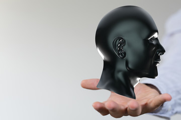 Mind, brain power and energy concept.