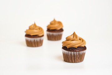 cupcakes on white background