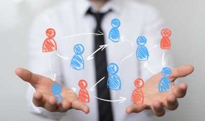 Concept of teamwork and partnership