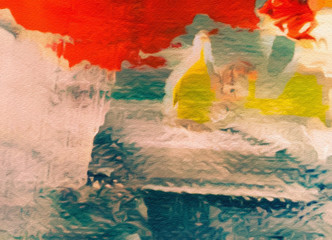 Naklejka premium Abstract oil painting texture background.