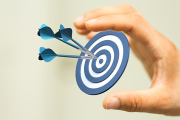 dart target arrow hitting on bullseye which is the ultimate goal that everyone wants.