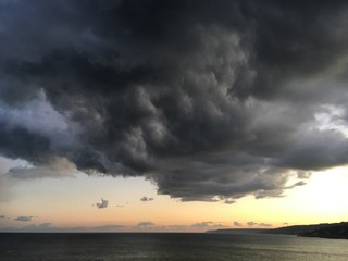 Salento sunset over the sea
