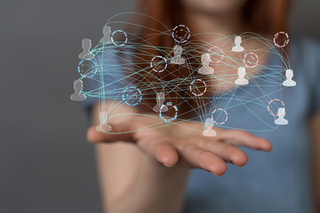 group of businessperson. Global business network concept