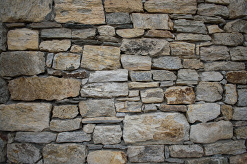 Fototapeta premium Texture of a stone wall. Old stone wall texture background. Stone wall as a background or texture