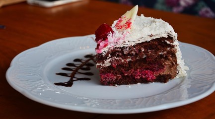 piece of chocolate cake