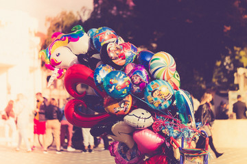 A bunch of balloons