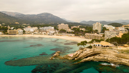 the shore town of Peguera, Mallorca, Spain