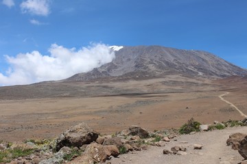 Mt Kilimanjaro trail to Kibo crater