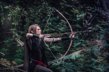 elf archer in the forest