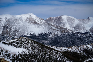 snow covered mountains