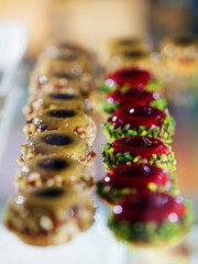 Italian sweet desserts at restaurant in Florence