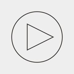 play icon vector illustration and symbol for website and graphic design