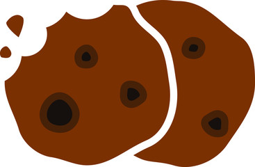 cookie icon, vector line illustration