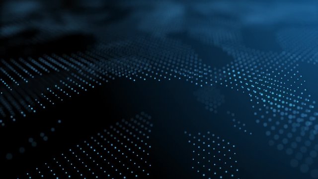  modern intro text 3D animation with lens flare and depth of field focus blur