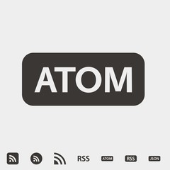 ATOM icon vector illustration and symbol for website and graphic design