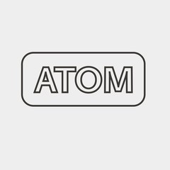 ATOM icon vector illustration and symbol for website and graphic design