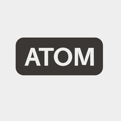 ATOM icon vector illustration and symbol for website and graphic design