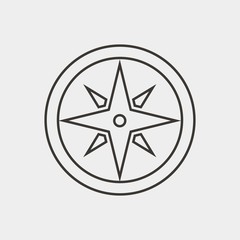 direction compass icon vector illustration and symbol for website and graphic design