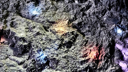 concrete after long erosion color