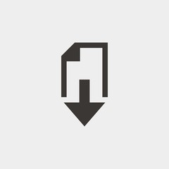 download file icon vector illustration and symbol for website and graphic design